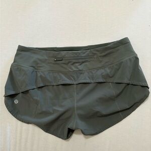 Lululemon Grey Sage LR Speed Up Shorts 2.5”